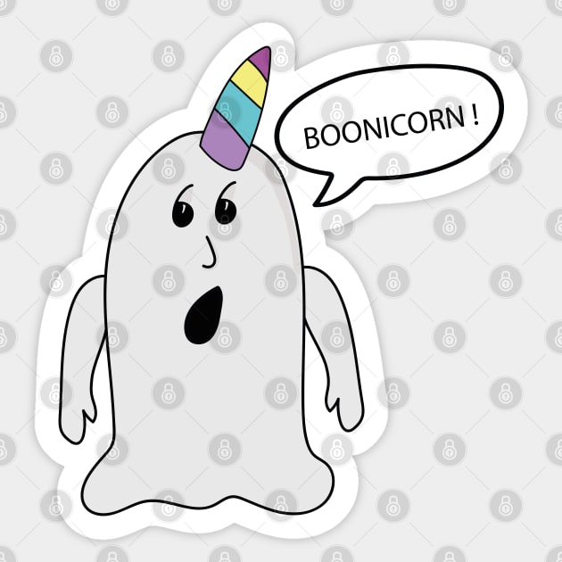 Little Cute Boonicorn Ghost Sticker by DiegoCarvalho